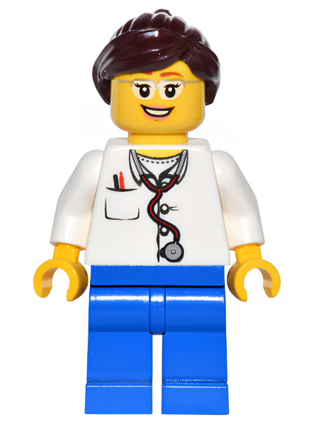 Минифигурка Lego Doctor - Lab Coat Stethoscope and Thermometer game012 U